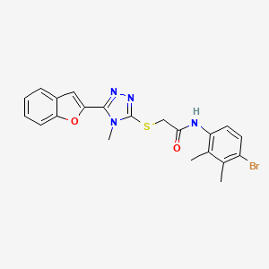 2-{[5-(1-benzofuran-2-yl)-4-methyl-4H-1,2,4-triazol-3-yl]sulfanyl}-N-(4-bromo-2,3-dimethylphenyl)acetamide