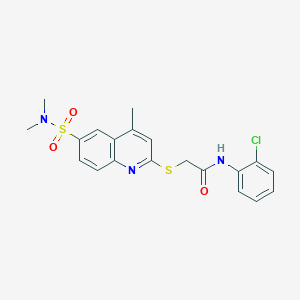 N-(2-chlorophenyl)-2-{[6-(dimethylsulfamoyl)-4-methylquinolin-2-yl]sulfanyl}acetamide