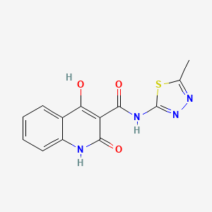 4-hydroxy-N-(5-methyl-1,3,4-thiadiazol-2-yl)-2-oxo-1,2-dihydroquinoline-3-carboxamide