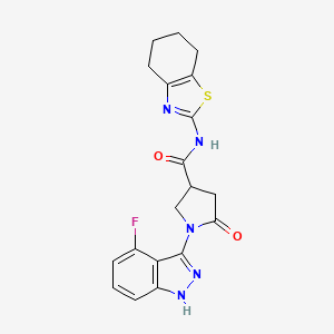 1-(4-fluoro-1H-indazol-3-yl)-5-oxo-N-(4,5,6,7-tetrahydro-1,3-benzothiazol-2-yl)pyrrolidine-3-carboxamide