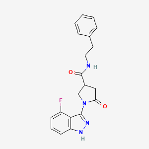 1-(4-fluoro-2H-indazol-3-yl)-5-oxo-N-(2-phenylethyl)pyrrolidine-3-carboxamide