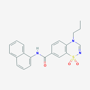 N-(naphthalen-1-yl)-4-propyl-4H-1,2,4-benzothiadiazine-7-carboxamide 1,1-dioxide