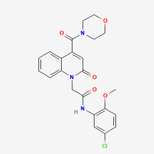 molecular formula C23H22ClN3O5 B11223268 N-(5-chloro-2-methoxyphenyl)-2-[4-(morpholin-4-ylcarbonyl)-2-oxoquinolin-1(2H)-yl]acetamide 