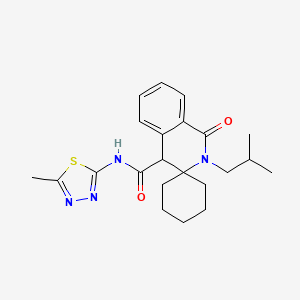 2'-isobutyl-N-(5-methyl-1,3,4-thiadiazol-2-yl)-1'-oxo-2',4'-dihydro-1'H-spiro[cyclohexane-1,3'-isoquinoline]-4'-carboxamide