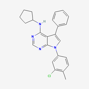 7-(3-chloro-4-methylphenyl)-N-cyclopentyl-5-phenyl-7H-pyrrolo[2,3-d]pyrimidin-4-amine