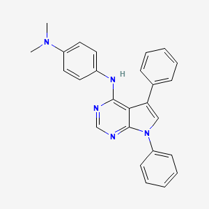 N'-(5,7-diphenyl-7H-pyrrolo[2,3-d]pyrimidin-4-yl)-N,N-dimethylbenzene-1,4-diamine