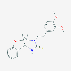 3-[2-(3,4-dimethoxyphenyl)ethyl]-2-methyl-2,3,5,6-tetrahydro-4H-2,6-methano-1,3,5-benzoxadiazocine-4-thione