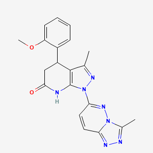 4-(2-methoxyphenyl)-3-methyl-1-(3-methyl[1,2,4]triazolo[4,3-b]pyridazin-6-yl)-4,5-dihydro-1H-pyrazolo[3,4-b]pyridin-6-ol