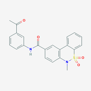 N-(3-acetylphenyl)-6-methyl-6H-dibenzo[c,e][1,2]thiazine-9-carboxamide 5,5-dioxide