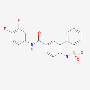 N-(3,4-difluorophenyl)-6-methyl-6H-dibenzo[c,e][1,2]thiazine-9-carboxamide 5,5-dioxide