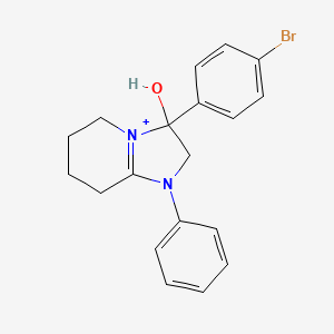 3-(4-Bromophenyl)-3-hydroxy-1-phenyl-2,3,5,6,7,8-hexahydroimidazo[1,2-a]pyridin-1-ium