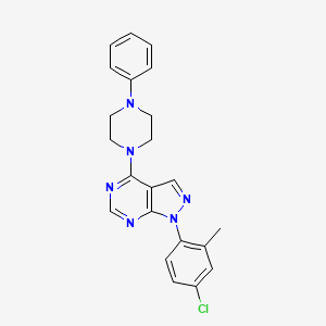 1-(4-chloro-2-methylphenyl)-4-(4-phenylpiperazin-1-yl)-1H-pyrazolo[3,4-d]pyrimidine