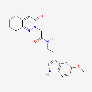 N-[2-(5-methoxy-1H-indol-3-yl)ethyl]-2-(3-oxo-5,6,7,8-tetrahydrocinnolin-2(3H)-yl)acetamide