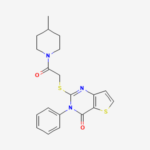 2-{[2-(4-methylpiperidin-1-yl)-2-oxoethyl]sulfanyl}-3-phenylthieno[3,2-d]pyrimidin-4(3H)-one