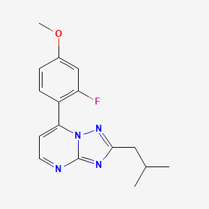 3-Fluoro-4-(2-isobutyl[1,2,4]triazolo[1,5-a]pyrimidin-7-yl)phenyl methyl ether