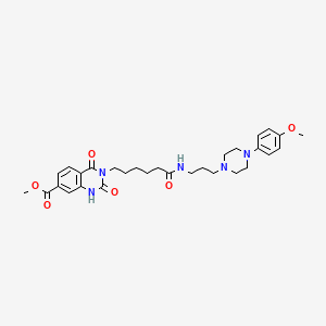 Methyl 3-(6-((3-(4-(4-methoxyphenyl)piperazin-1-yl)propyl)amino)-6-oxohexyl)-2,4-dioxo-1,2,3,4-tetrahydroquinazoline-7-carboxylate