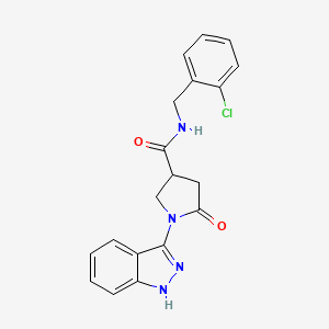 N-(2-chlorobenzyl)-1-(2H-indazol-3-yl)-5-oxopyrrolidine-3-carboxamide