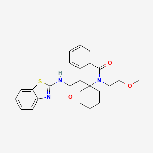 N-(1,3-benzothiazol-2-yl)-2'-(2-methoxyethyl)-1'-oxo-1',4'-dihydro-2'H-spiro[cyclohexane-1,3'-isoquinoline]-4'-carboxamide