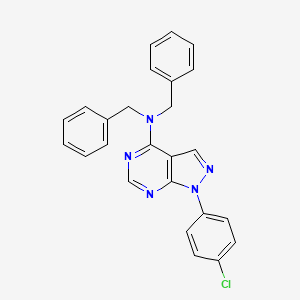 molecular formula C25H20ClN5 B11223481 N,N-dibenzyl-1-(4-chlorophenyl)-1H-pyrazolo[3,4-d]pyrimidin-4-amine 