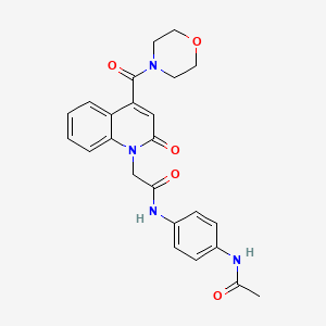 N-[4-(acetylamino)phenyl]-2-[4-(morpholin-4-ylcarbonyl)-2-oxoquinolin-1(2H)-yl]acetamide