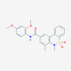 N-(2,4-dimethoxyphenyl)-6,7-dimethyl-6H-dibenzo[c,e][1,2]thiazine-9-carboxamide 5,5-dioxide