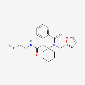 2'-(furan-2-ylmethyl)-N-(2-methoxyethyl)-1'-oxo-1',4'-dihydro-2'H-spiro[cyclohexane-1,3'-isoquinoline]-4'-carboxamide