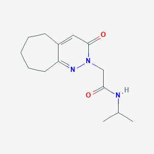 2-(3-oxo-3,5,6,7,8,9-hexahydro-2H-cyclohepta[c]pyridazin-2-yl)-N-(propan-2-yl)acetamide