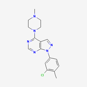 1-(3-chloro-4-methylphenyl)-4-(4-methylpiperazin-1-yl)-1H-pyrazolo[3,4-d]pyrimidine