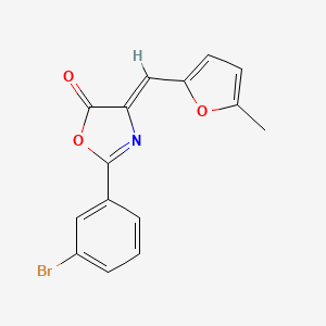 (4Z)-2-(3-bromophenyl)-4-[(5-methylfuran-2-yl)methylidene]-1,3-oxazol-5(4H)-one