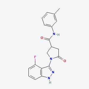 1-(4-fluoro-1H-indazol-3-yl)-N-(3-methylphenyl)-5-oxopyrrolidine-3-carboxamide