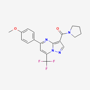 5-(4-Methoxyphenyl)-3-(pyrrolidin-1-ylcarbonyl)-7-(trifluoromethyl)pyrazolo[1,5-a]pyrimidine