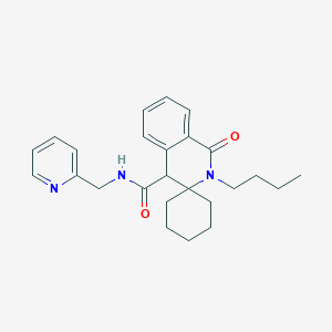 2'-butyl-1'-oxo-N-(pyridin-2-ylmethyl)-1',4'-dihydro-2'H-spiro[cyclohexane-1,3'-isoquinoline]-4'-carboxamide