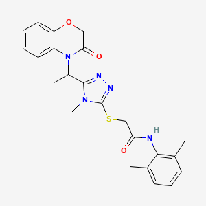 N-(2,6-dimethylphenyl)-2-({4-methyl-5-[1-(3-oxo-2,3-dihydro-4H-1,4-benzoxazin-4-yl)ethyl]-4H-1,2,4-triazol-3-yl}sulfanyl)acetamide