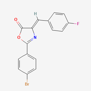 5(4H)-oxazolone, 2-(4-bromophenyl)-4-[(4-fluorophenyl)methylene]-, (4Z)-