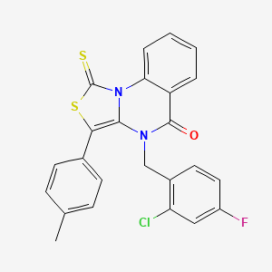 4-(2-chloro-4-fluorobenzyl)-1-thioxo-3-(p-tolyl)-1H-thiazolo[3,4-a]quinazolin-5(4H)-one