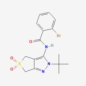 2-bromo-N-(2-(tert-butyl)-5,5-dioxido-4,6-dihydro-2H-thieno[3,4-c]pyrazol-3-yl)benzamide