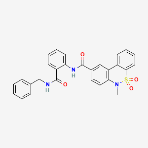 N-[2-(benzylcarbamoyl)phenyl]-6-methyl-6H-dibenzo[c,e][1,2]thiazine-9-carboxamide 5,5-dioxide