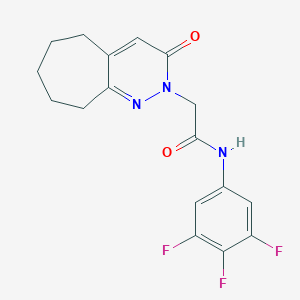 2-(3-oxo-3,5,6,7,8,9-hexahydro-2H-cyclohepta[c]pyridazin-2-yl)-N-(3,4,5-trifluorophenyl)acetamide