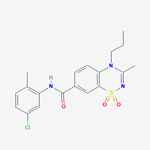 N-(5-chloro-2-methylphenyl)-3-methyl-4-propyl-4H-1,2,4-benzothiadiazine-7-carboxamide 1,1-dioxide