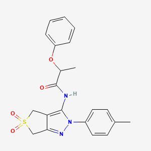 N-(5,5-dioxido-2-(p-tolyl)-4,6-dihydro-2H-thieno[3,4-c]pyrazol-3-yl)-2-phenoxypropanamide