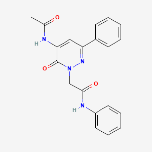 molecular formula C20H18N4O3 B11223775 2-[5-(acetylamino)-6-oxo-3-phenylpyridazin-1(6H)-yl]-N-phenylacetamide 