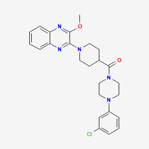 2-{4-[4-(3-Chlorophenyl)piperazine-1-carbonyl]piperidin-1-YL}-3-methoxyquinoxaline