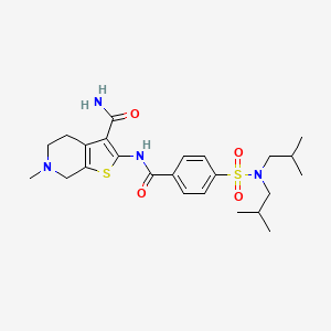 2-(4-(N,N-diisobutylsulfamoyl)benzamido)-6-methyl-4,5,6,7-tetrahydrothieno[2,3-c]pyridine-3-carboxamide