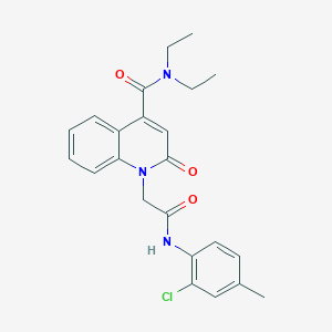 1-{2-[(2-chloro-4-methylphenyl)amino]-2-oxoethyl}-N,N-diethyl-2-oxo-1,2-dihydroquinoline-4-carboxamide