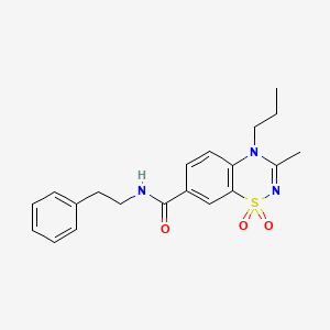 3-methyl-N-(2-phenylethyl)-4-propyl-4H-1,2,4-benzothiadiazine-7-carboxamide 1,1-dioxide