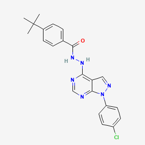 4-tert-butyl-N'-[1-(4-chlorophenyl)-1H-pyrazolo[3,4-d]pyrimidin-4-yl]benzohydrazide