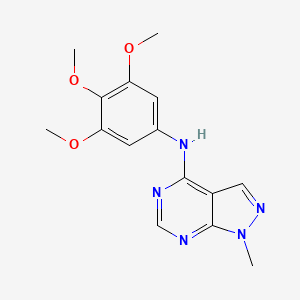 1-methyl-N-(3,4,5-trimethoxyphenyl)-1H-pyrazolo[3,4-d]pyrimidin-4-amine