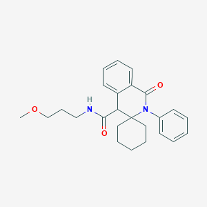 N-(3-methoxypropyl)-1'-oxo-2'-phenyl-1',4'-dihydro-2'H-spiro[cyclohexane-1,3'-isoquinoline]-4'-carboxamide