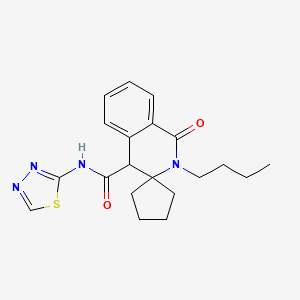 2'-butyl-1'-oxo-N-(1,3,4-thiadiazol-2-yl)-1',4'-dihydro-2'H-spiro[cyclopentane-1,3'-isoquinoline]-4'-carboxamide