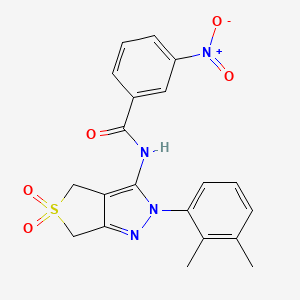 N-(2-(2,3-dimethylphenyl)-5,5-dioxido-4,6-dihydro-2H-thieno[3,4-c]pyrazol-3-yl)-3-nitrobenzamide